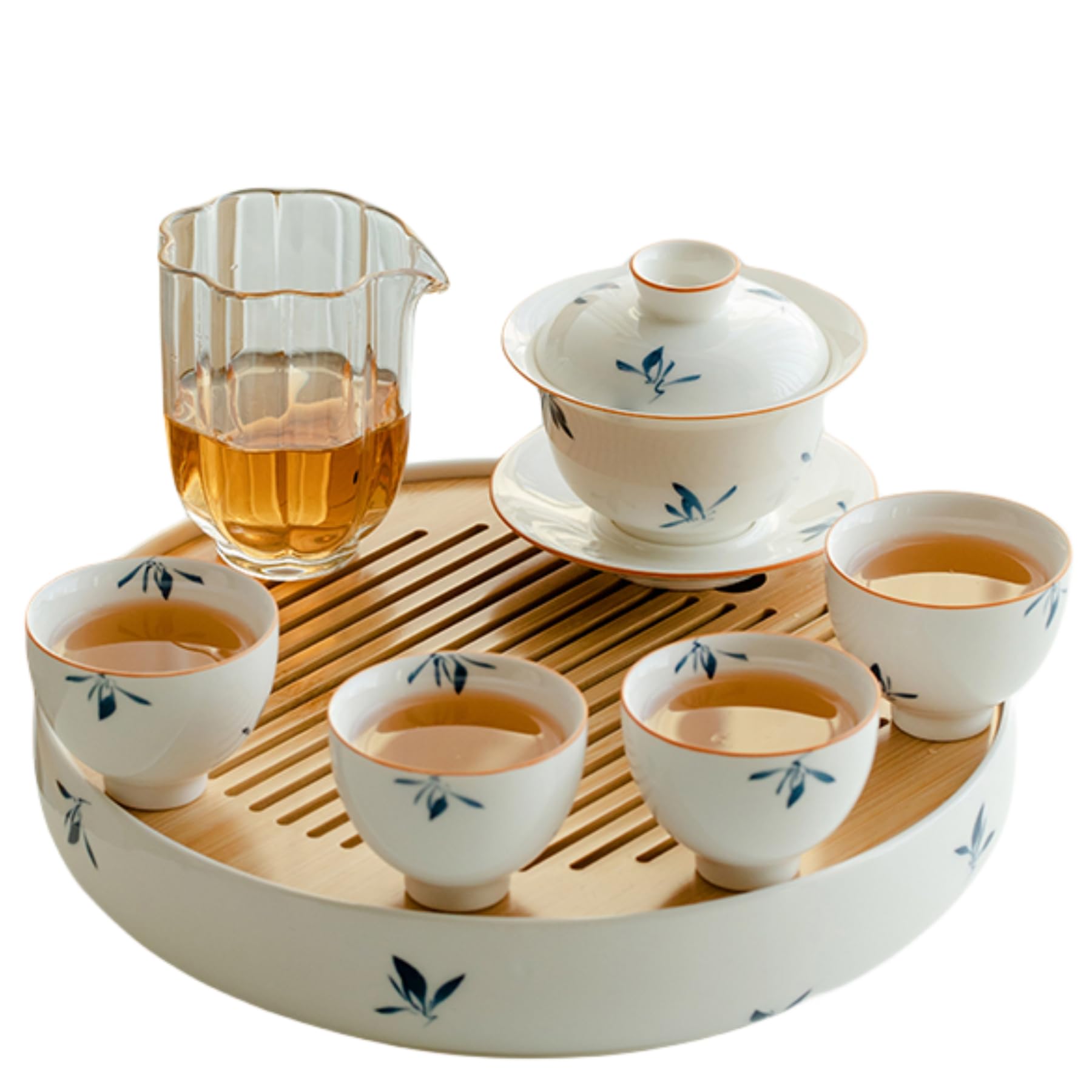 Amazon.co.jp: FLYILIA ティーセット 花柄 茶器セット 急須 湯呑み