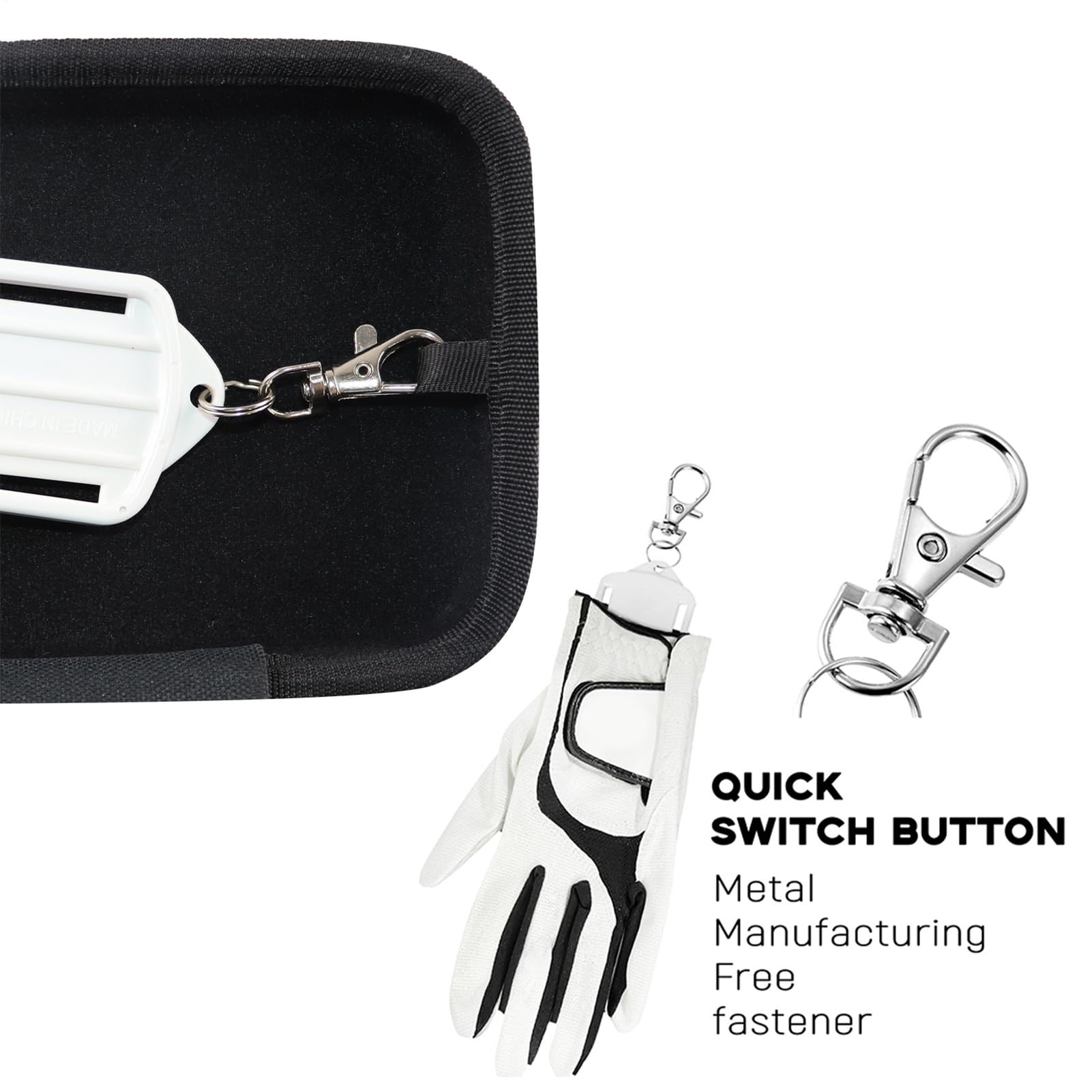 Golf Organizer Tasche | Golfhandschuh Halter mit Formgeber,Tragbare Aufbewahrungslösung für Pitchgabeln Tees Ballmarker Zubehör