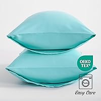 Vista 5 de NTBAY Juego de 2 fundas de almohada estándar, paquete de 2 fundas de almohada de microfibra cepillada de 20x26, suaves, resistentes a las arrugas, a