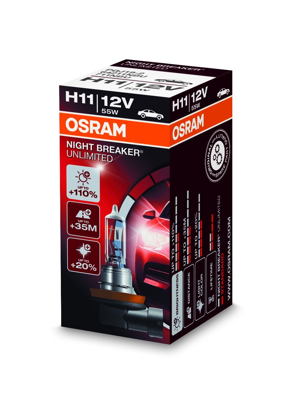 OSRAM 64193 Lámpara Faros H4 Blister Individual, Halogen blanco, HALOGEN ORIGINAL 12V — view 12