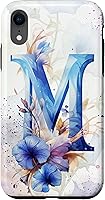 Vista 24 de Funda floral para iPhone 16 Morning Glory September Birth Flower Initial Letter M