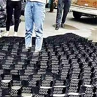 Vista 2 de ERRULAN Estabilizador de hierba/suelo/grava, base de base de cobertizo de plástico resistente, pavimentadora de rejilla de tierra cortable, tapete