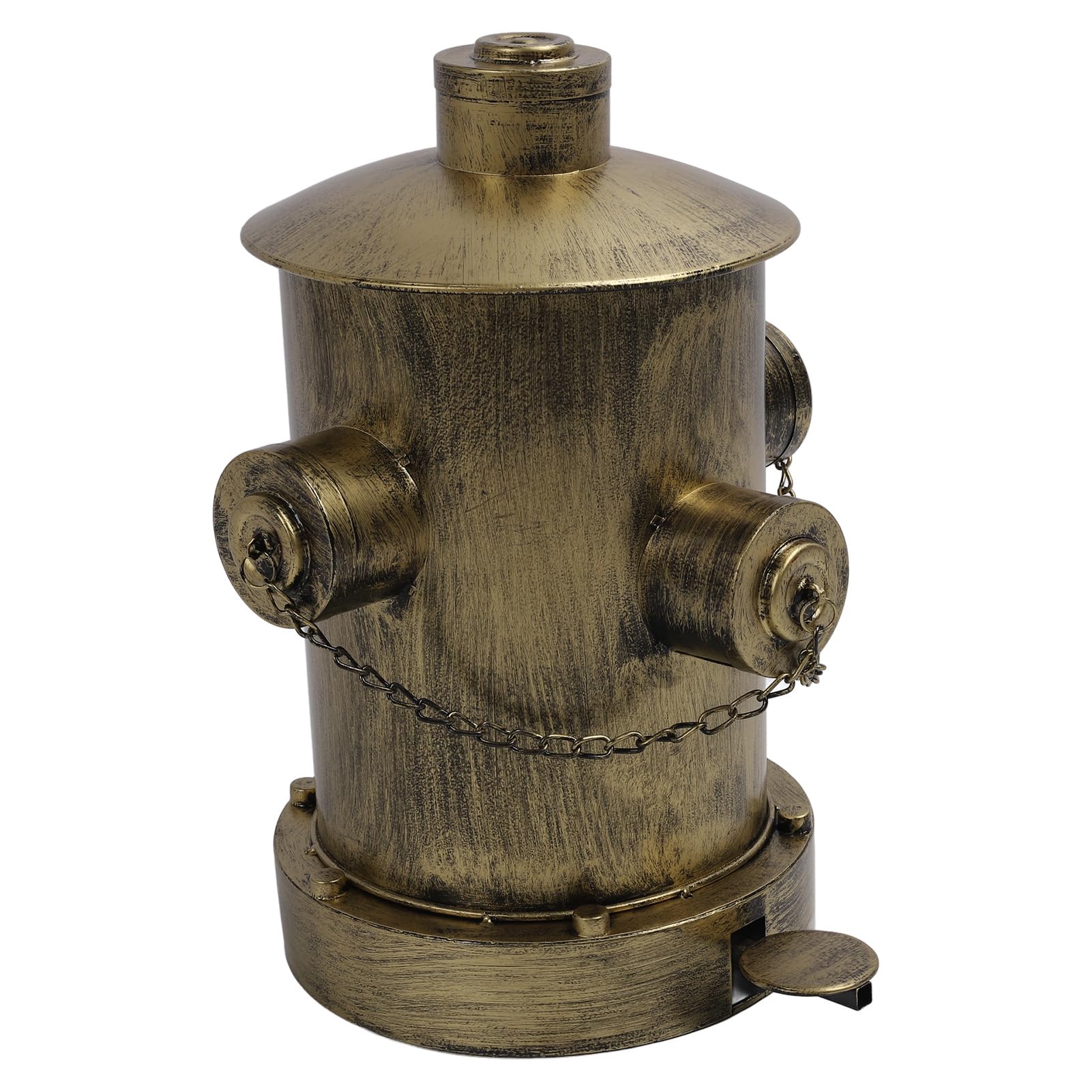 Jiawu Bote de Basura para Boca de Incendios, Bote de Basura con Pedal de Gran Capacidad de Diseño Retro de Hierro Europeo, de Industrial Vintage con Cubo Interior para Escritorio de Piso de Oficina