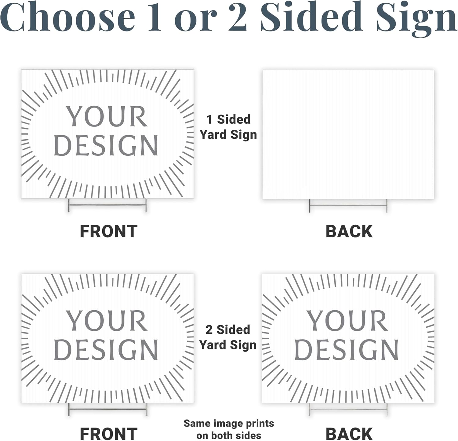 Let's Make Memories Personalized Wedding Yard Sign - Outdoor - Garden - Wedding Reception - Large 18x24" Custom Sign with Metal Stake - Mr & Mrs - 2-Sided Printing