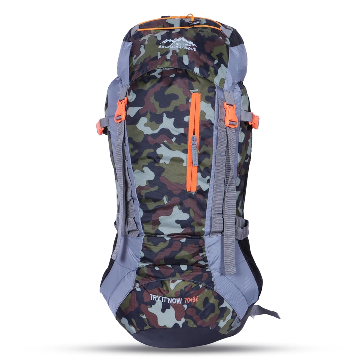 Endeavour Bold 75 Ltr Rucksack for Trekking and Travel | Laptop Sleeve | Water Repellent | Rain Cover | 2 Year Warranty