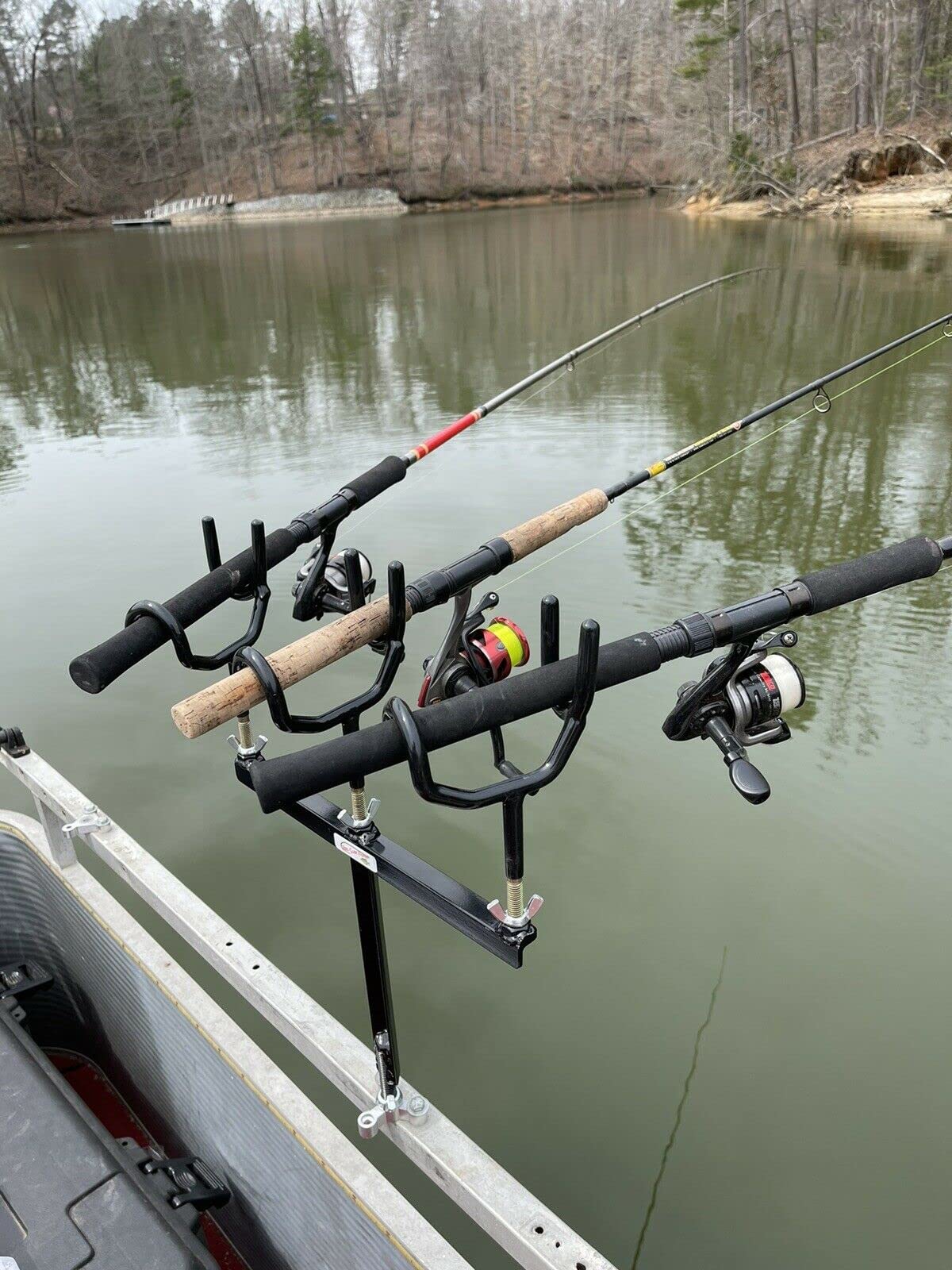 3 Fishing Rod Holder Spider Rig Trolling Drifting T-bar.