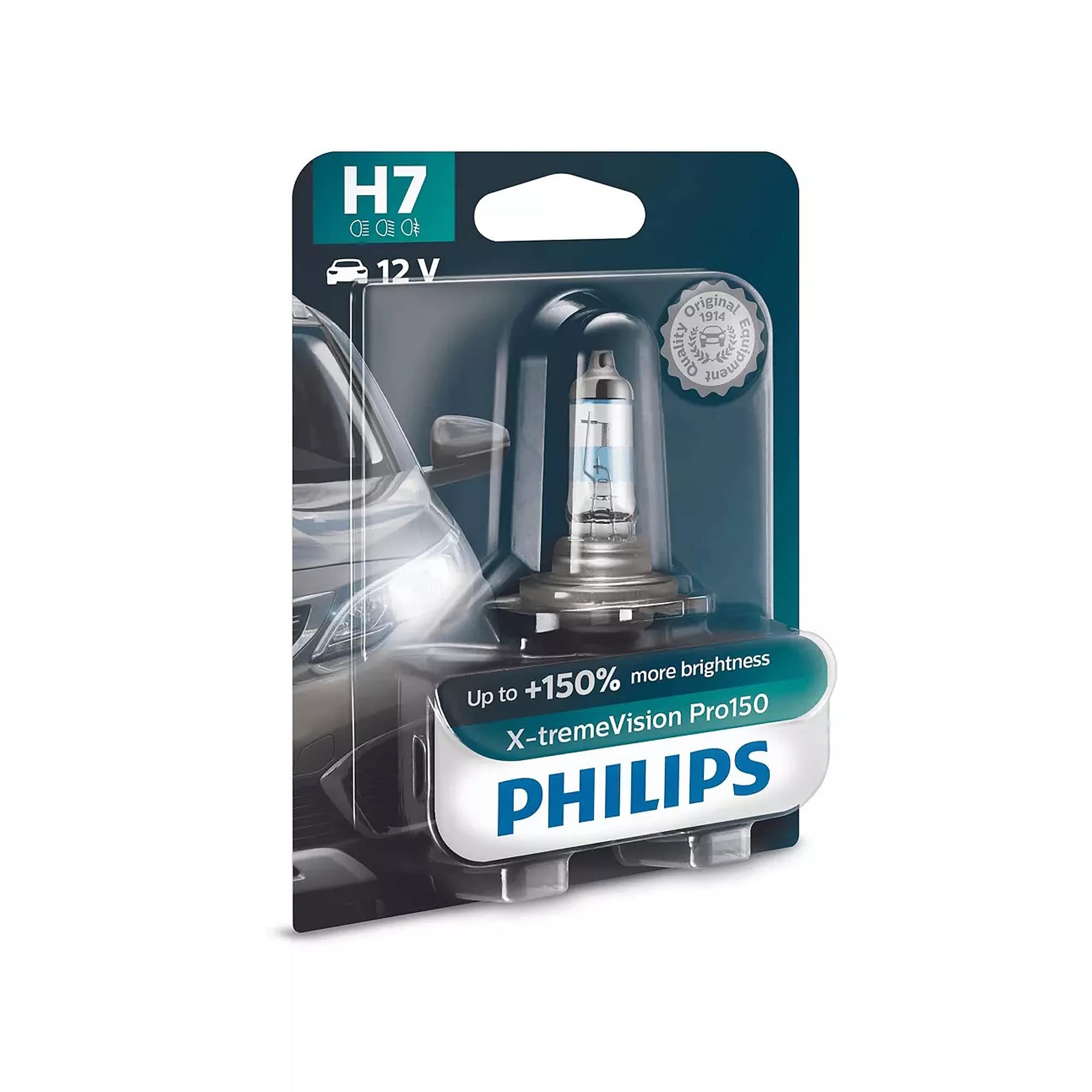 Philips X-tremeVision Pro150 H7 lampadina fari auto +150%, blister singolo