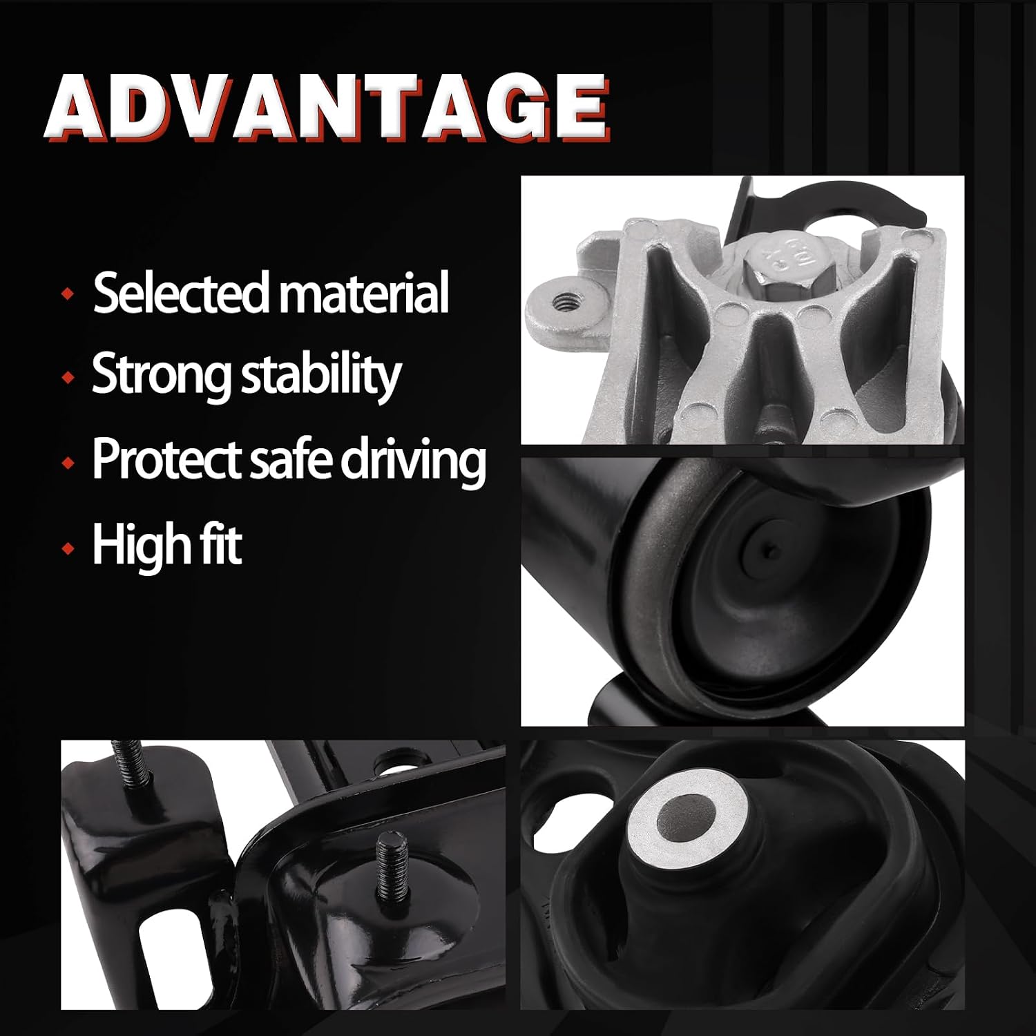 Engine Motor Mount Transmission Replacement Parts for Mazda 2 2011 2012 2013 2014 W Manual Trans 3PCS Replacement A5566, A4411, A4426