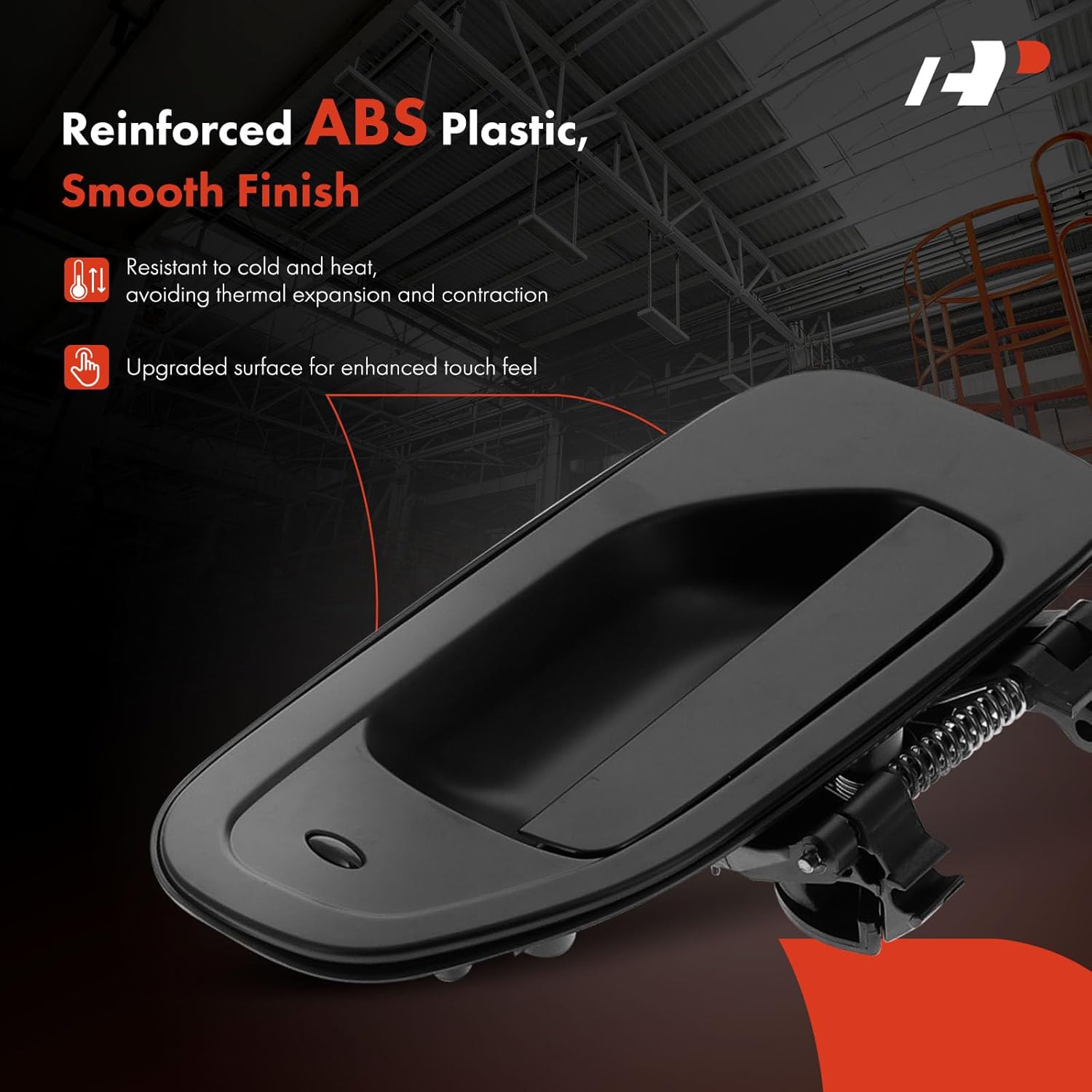 A-Premium Front Right Passenger Side Exterior Door Handle Compatible with Nissan NV200 2013-2021 & Chevrolet City Express 2015-2018, Primed Black, Replace# 806063LM1C
