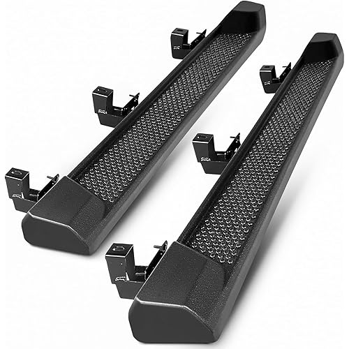 PZ 7" Running Boards Compatible with 2018-2025 Jeep Wrangler JL 4 Door, Matte Black Side Steps Nerf Bars