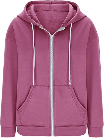 Sweat à Capuche Femme Uniqlo - Rose - Taille S - Fermeture éclair - Coton - Très Bon état