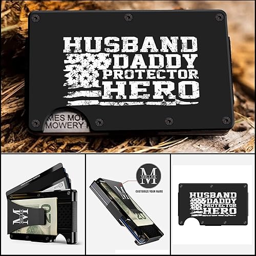 Miniatura 3 de MIKENCO Best Husband Wallet Husband Dad Wallet Son Gift Fathers Day - Men Wallet Dad Birthday Gift, Valentine Gift For Husband, Front Pocket Wallet
