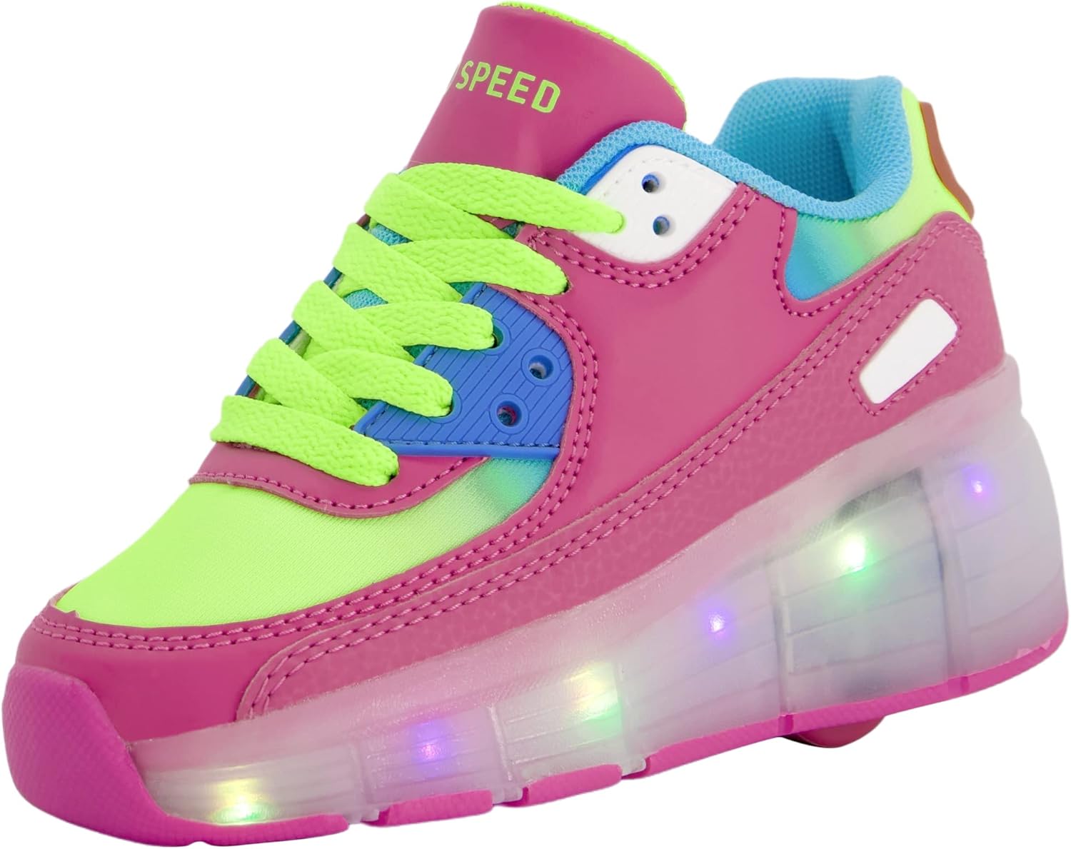 SDSPEED Kids Roller Skate Shoes with Single Wheel Shoes Sport Sneaker LED