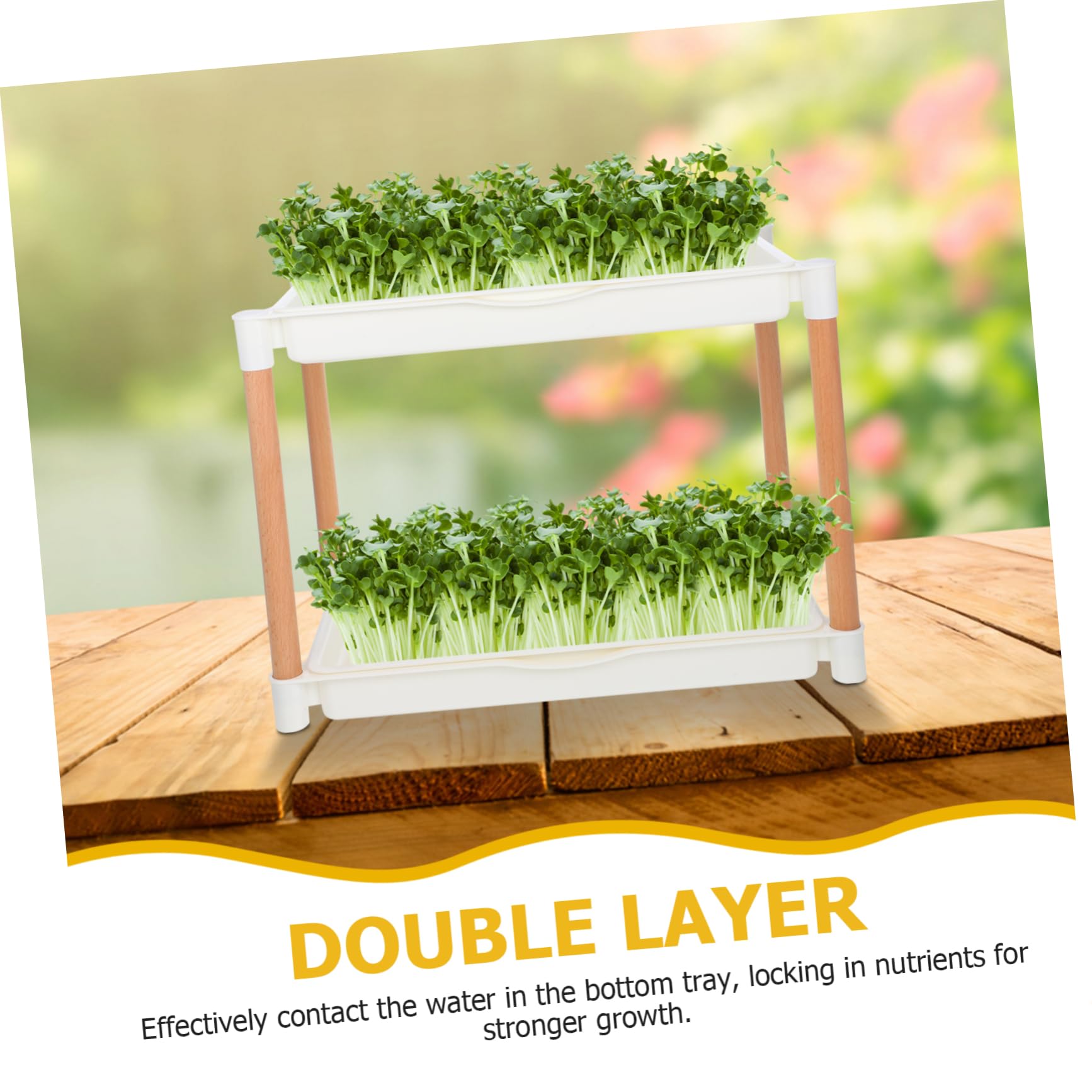 TOYANDONA Keimschale Für Sprossen Microgreens-anzuchtschale Mit Maschenlöchern Anzuchtschale Aus Pp-Material Doppelschichtige Keimschale Für Sprossen-anzucht Erdlose Keimplatte Für Weizengra
