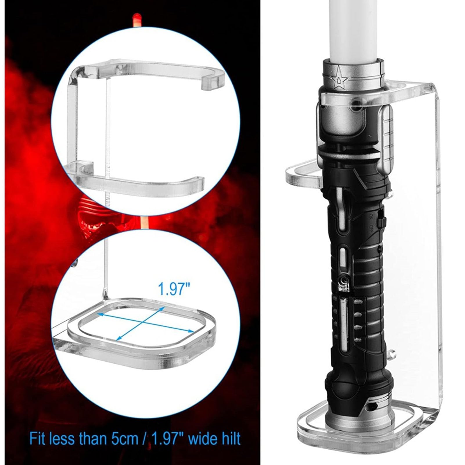 Fdit Soporte de Montaje en Pared para Sable de Luz, Soporte de Montaje en Pared para Sable de Luz, Soporte de Exhibición de Sable de Luz, Soporte de Sable de Luz de Star Wars para