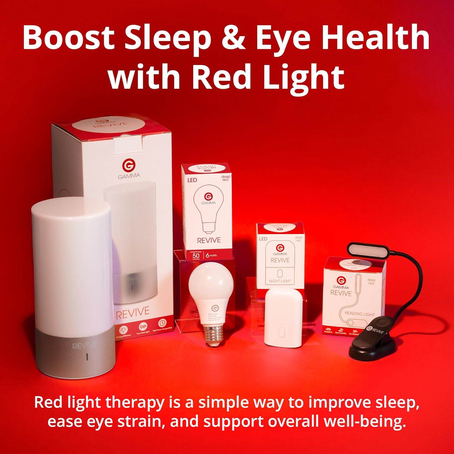 Revive - 670nm Red Night Light (2 Pack) by Gamma - Sleep Therapy - Melatonin Promoting Natural Sleep Aid - Image 9