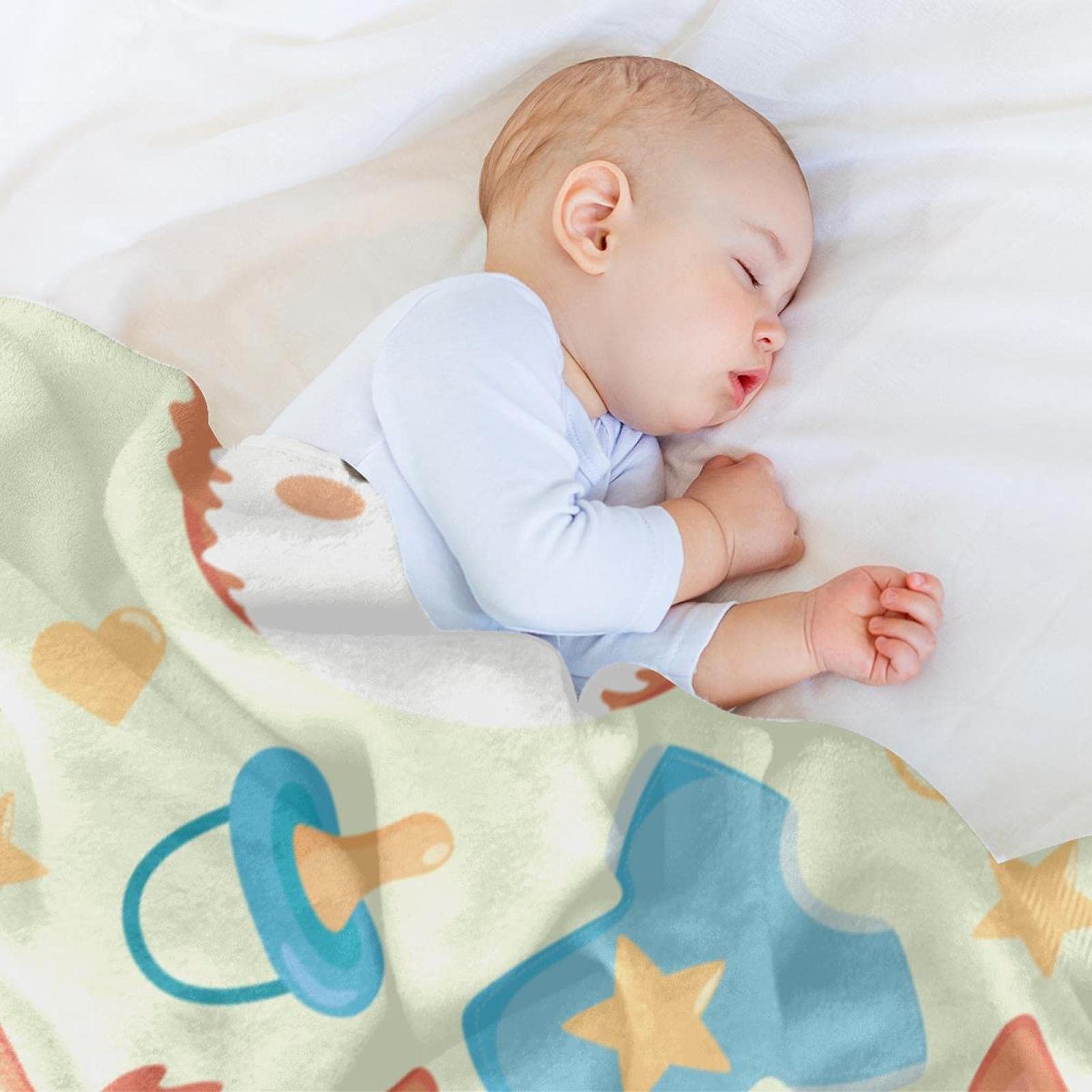 Niedlicher Baby-Fuchskopf, kurzer Schnuller-Fleece-Überwurf, superweich, luxuriöse Bettdecke