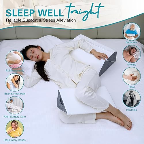 Miniatura 3 de Cuña de posicionamiento para úlceras de cama, comodidad para dormir, relajante, alivio del dolor de espalda, rodillas elevadas, después de la