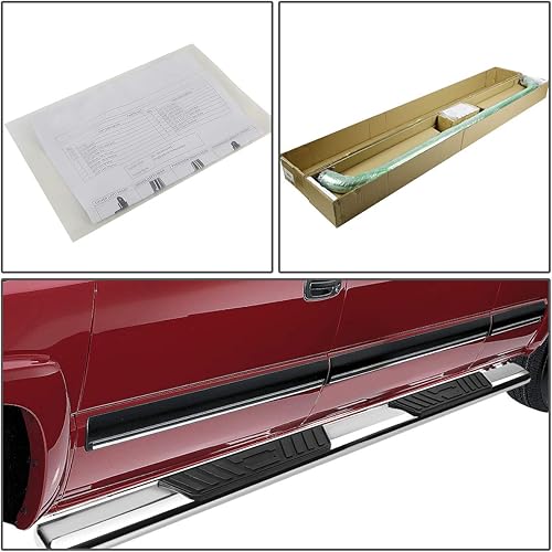 Miniatura 4 de Estribo de barra Nerf de 5 pulgadas de tubo ovalado compatible con Ram 1500 Crew Cab 19-20, acero inoxidable, cromo pulido