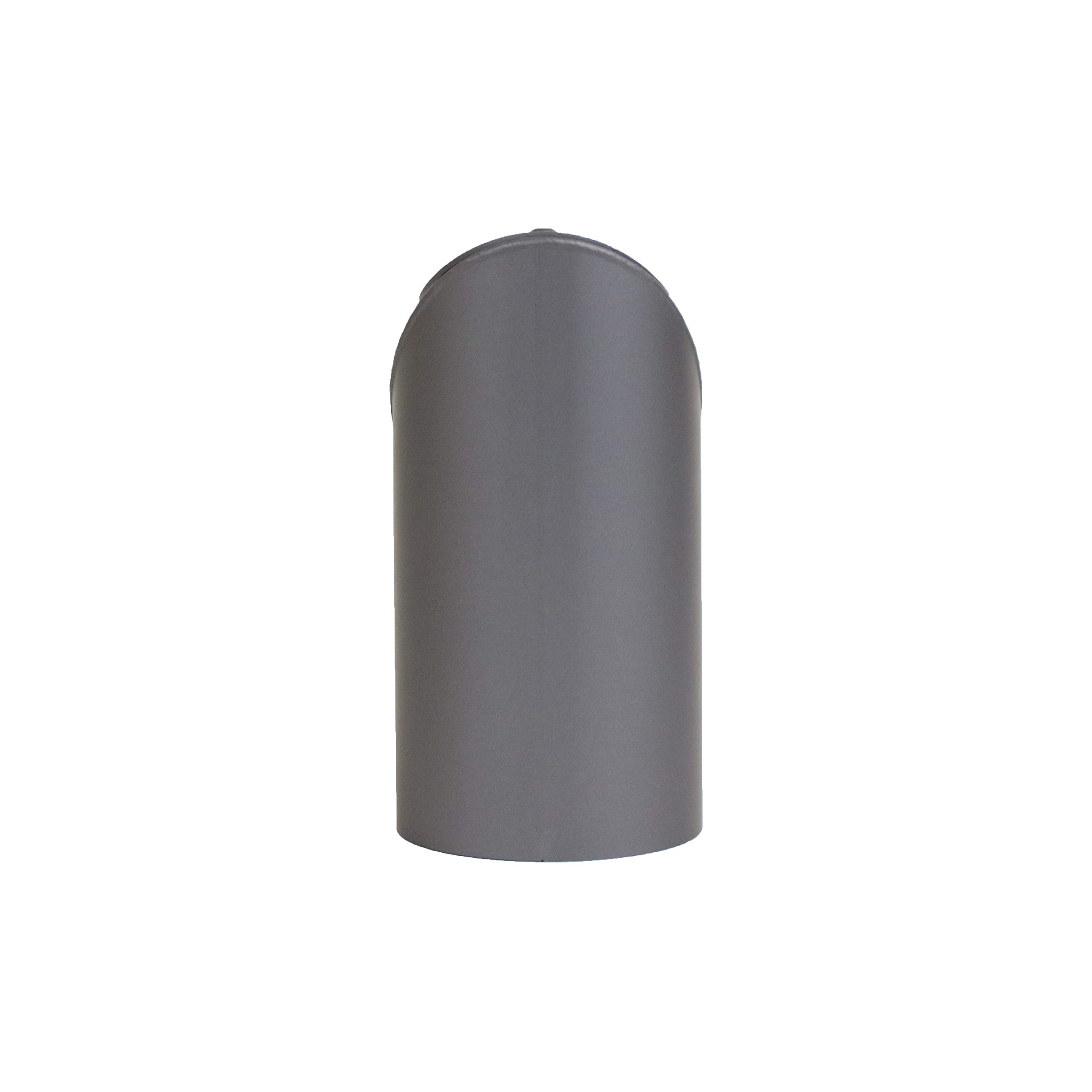 LANZZAS Pelletrohr Bogen 90° 1x abgewinkelt (Spitzwinkel) - Durchmesser 100 mm - Farbe: gussgrau - mit Reinigungsöffnung