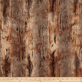 Shannon Minky Luxe Cuddle Red Fox Amber/Taupe, Fabric by the Yard