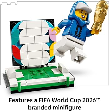 LEGO Editions FIFA World Cup Official Trophy Building Set - Kit for Display in Bedroom, Home Office, Book Shelf - Soccer Fans Collectible - W/World Cup 2026 Minifigure - Gift for Father's Day - 43020