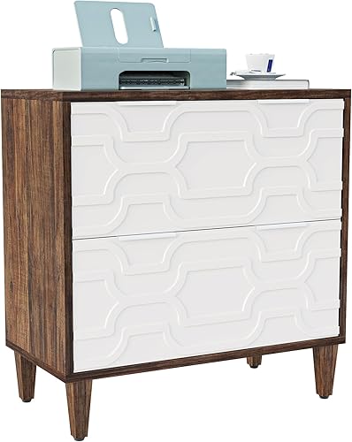 Miniatura 8 de Tribesigns Archivador de 2 cajones, archivador lateral para tamaño A4cartalegal, gabinete de almacenamiento de oficina, soporte de impresora con