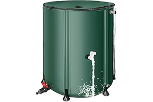 Collapsible Rain Barrel Water Collection System - 53 Gallon Portable Water Storage...