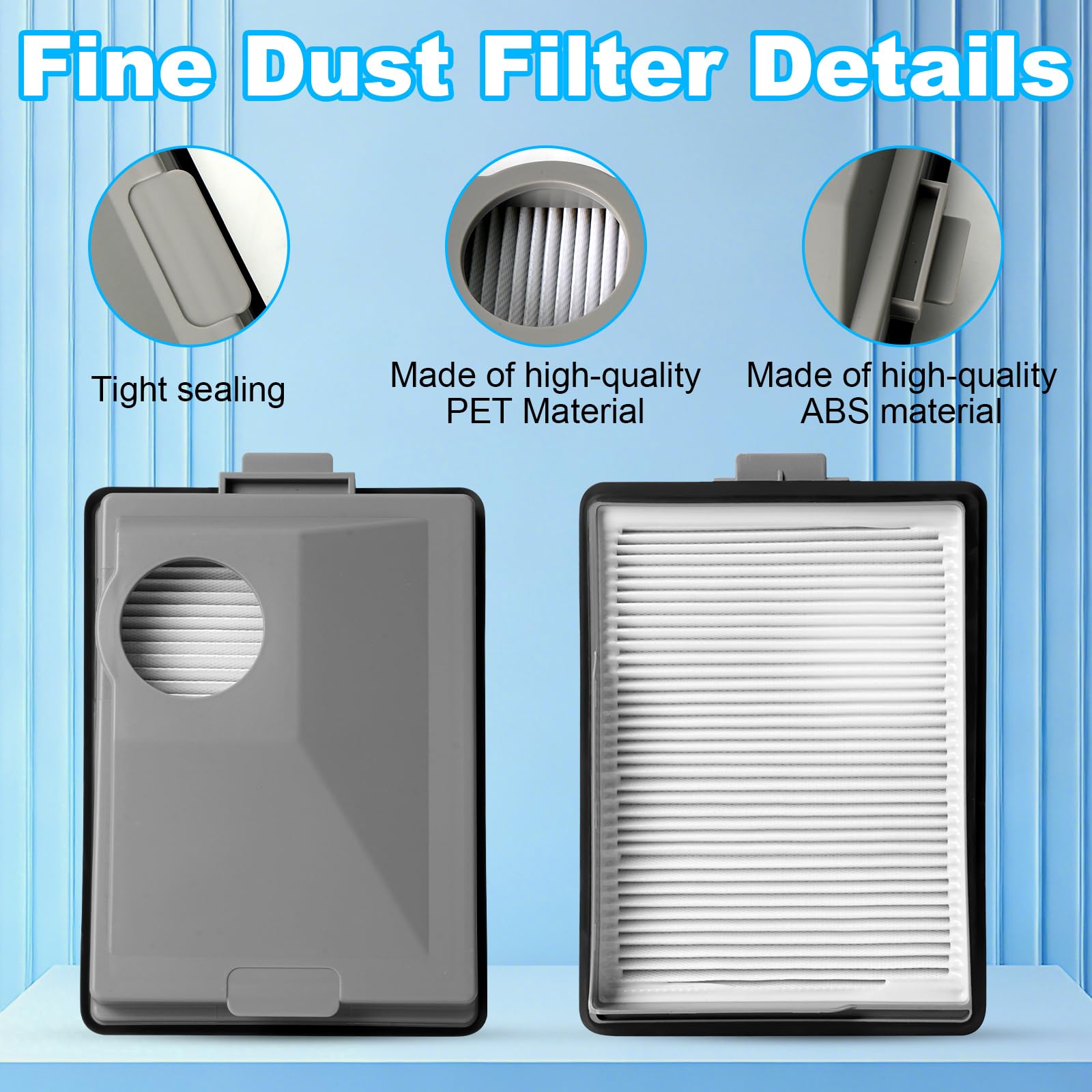 2 filtros HEPA y filtros de polvo fino compatibles con aspiradoras Miele CX1 Boost, SNRF3, SNRF0, SNCF0 (filtros compatibles con Miele Boost CX1, SF-HY 60, SF-HA 60)