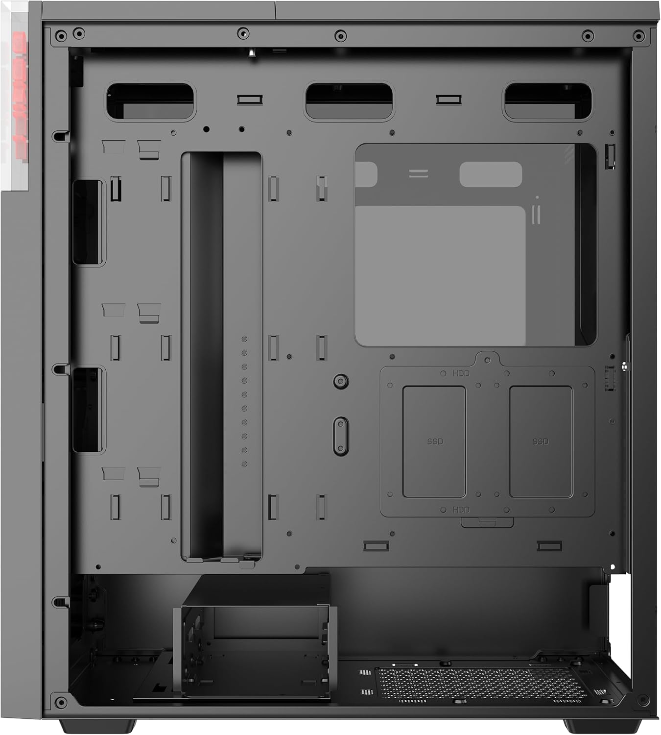 G.SKILL MD1 Mid-Tower ATX Case with Tempered Glass Side Panel, Front Mesh Panel - Black (GC-AKGW1-MD1)