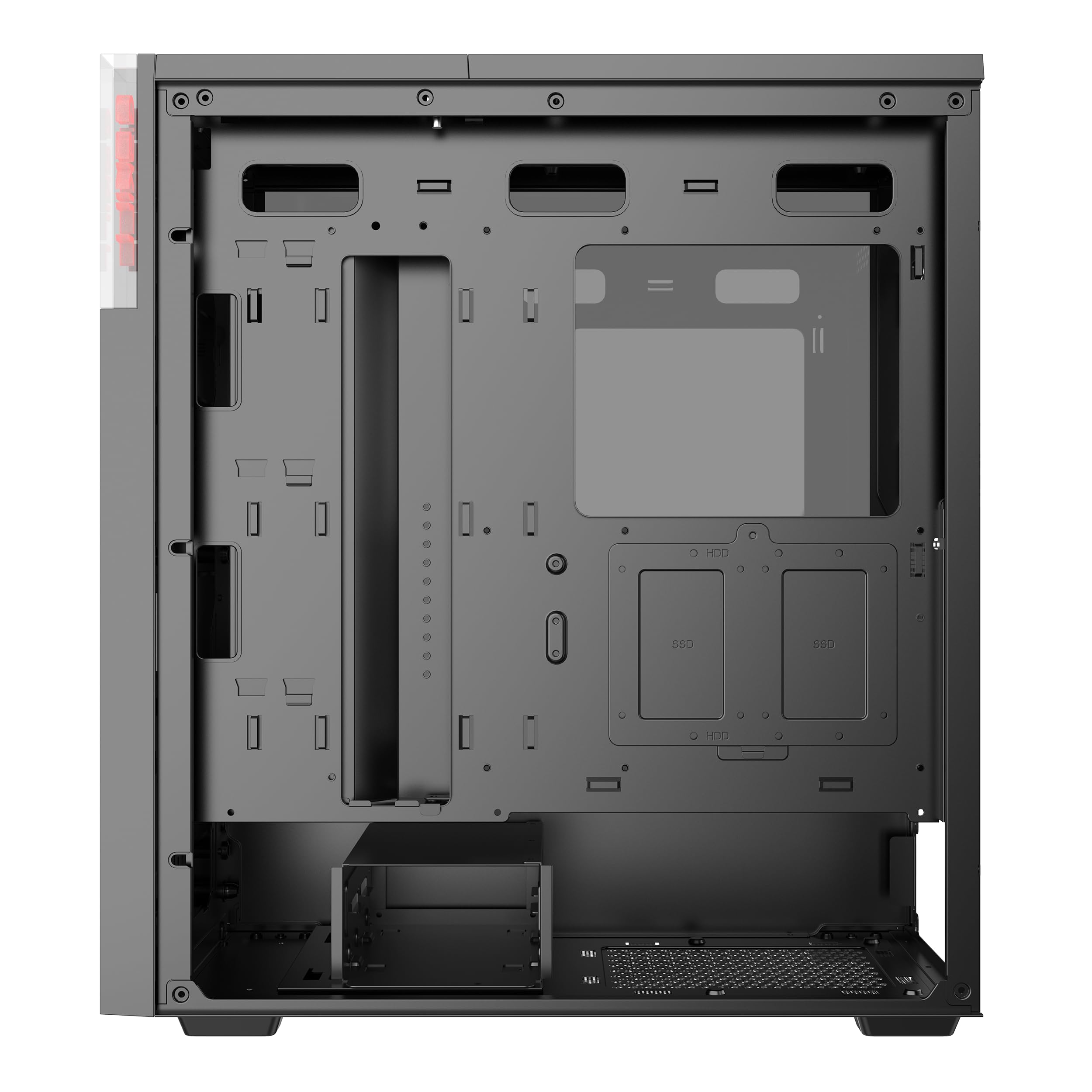 G.SKILL MD1 Caja ATX de media torre con panel lateral de vidrio templado, panel frontal de malla - negro (GC-AKGW1-MD1)