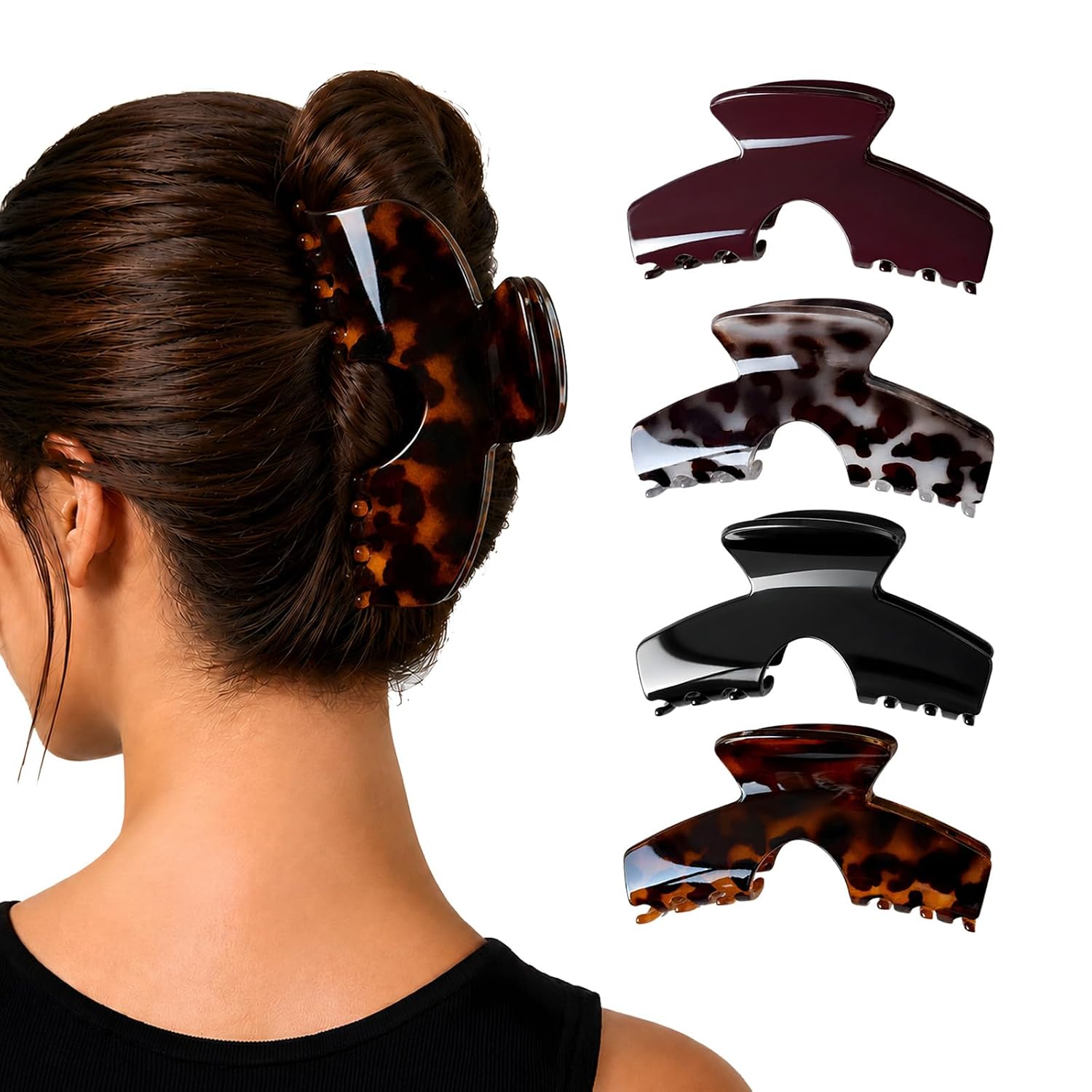 Acetate Hair Claw Clips for Women - Strong Hold Accessories