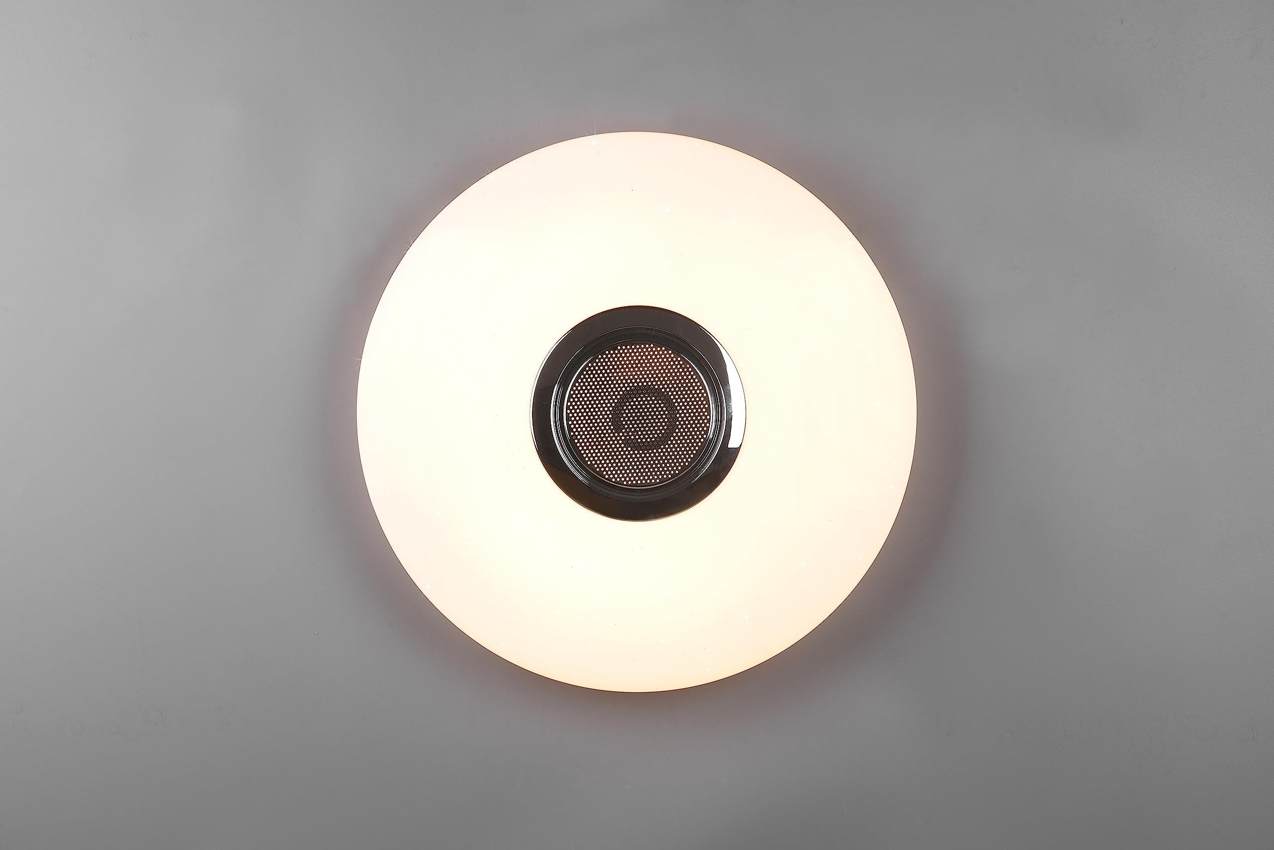 Reality, Plafoniera, Musica incl. 1 x LED,SMD,15,5 Watt,3000-6000K,1700 Lm. incl. 1 x LED,SMD,0,0 Watt, Plastica, Bianco, Finitura: Plastica, Bianco Ø:41,0cm, A:8,5cm Dimmer integrato,
