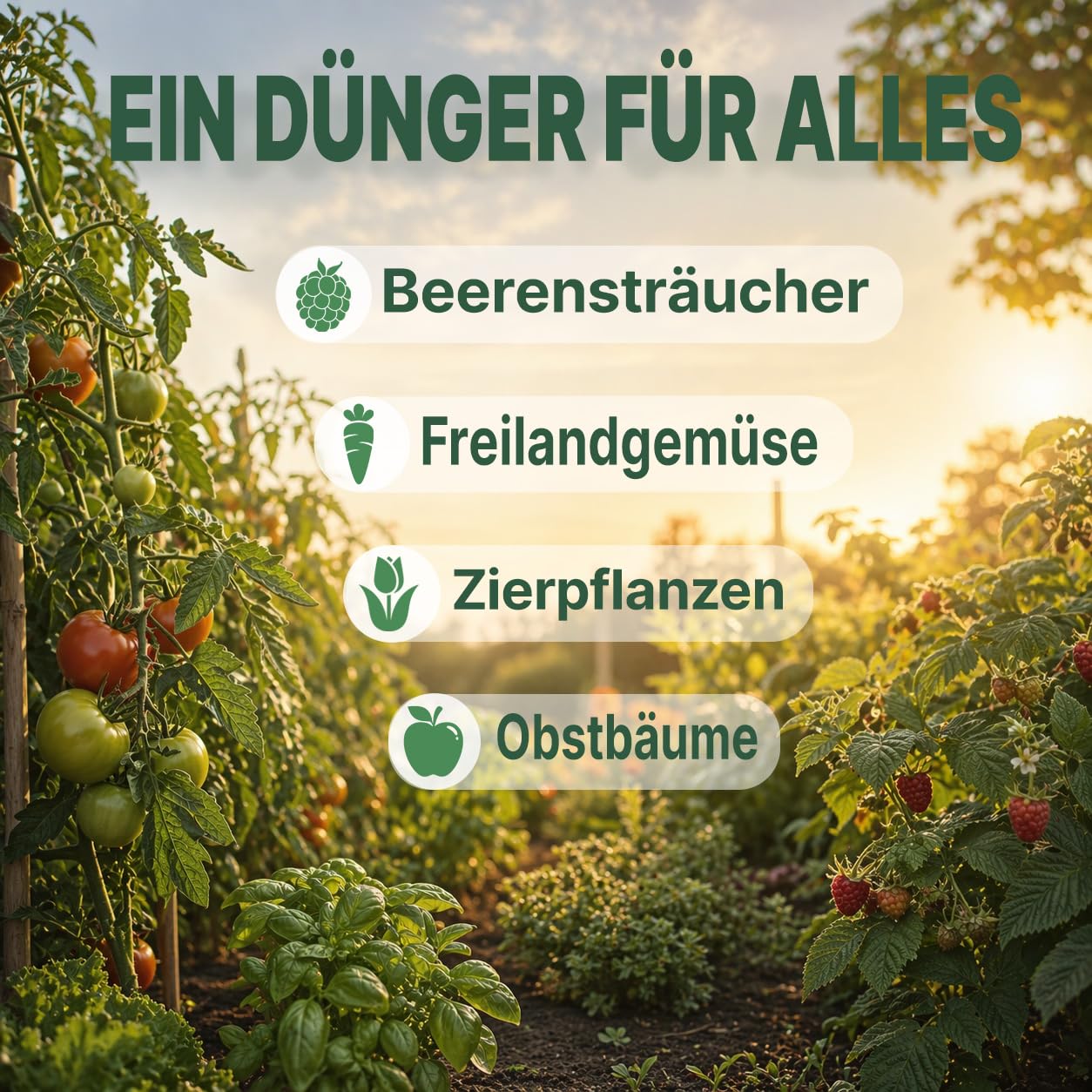 GiDeli Universaldünger 20 kg - Chloridarm Granulat für Gemüse und Obst | Vorrat für den Dauerbedarf, mit Magnesium und Mikroelementen, ergiebig für große Flächen, streubar