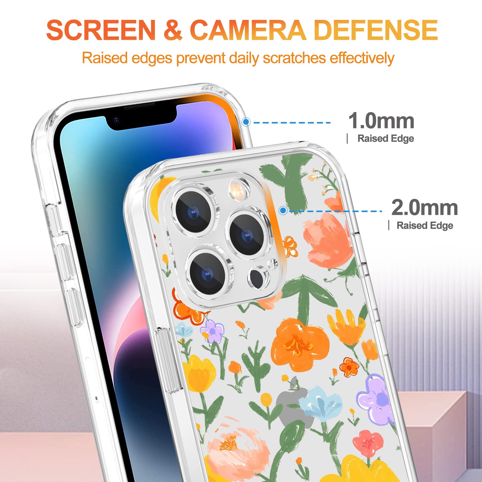 USLAI Cover per iPhone 13 PRO, Anti Graffio Custodia