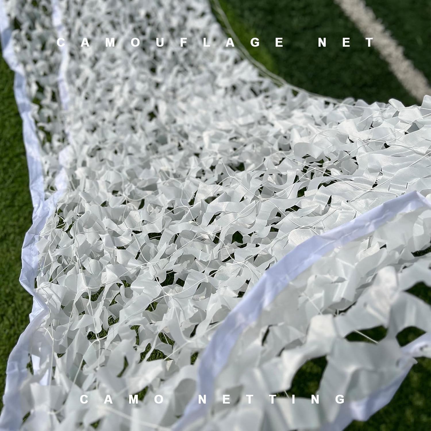 Camouflage Netting White,Camo Netting,Shade Netting,Camouflage Netting for Hunting Camping Military Shooting, car/Camouflage Cover, Reinforced Camo Netting,White-3x3m(9.8 * 9.8ft)