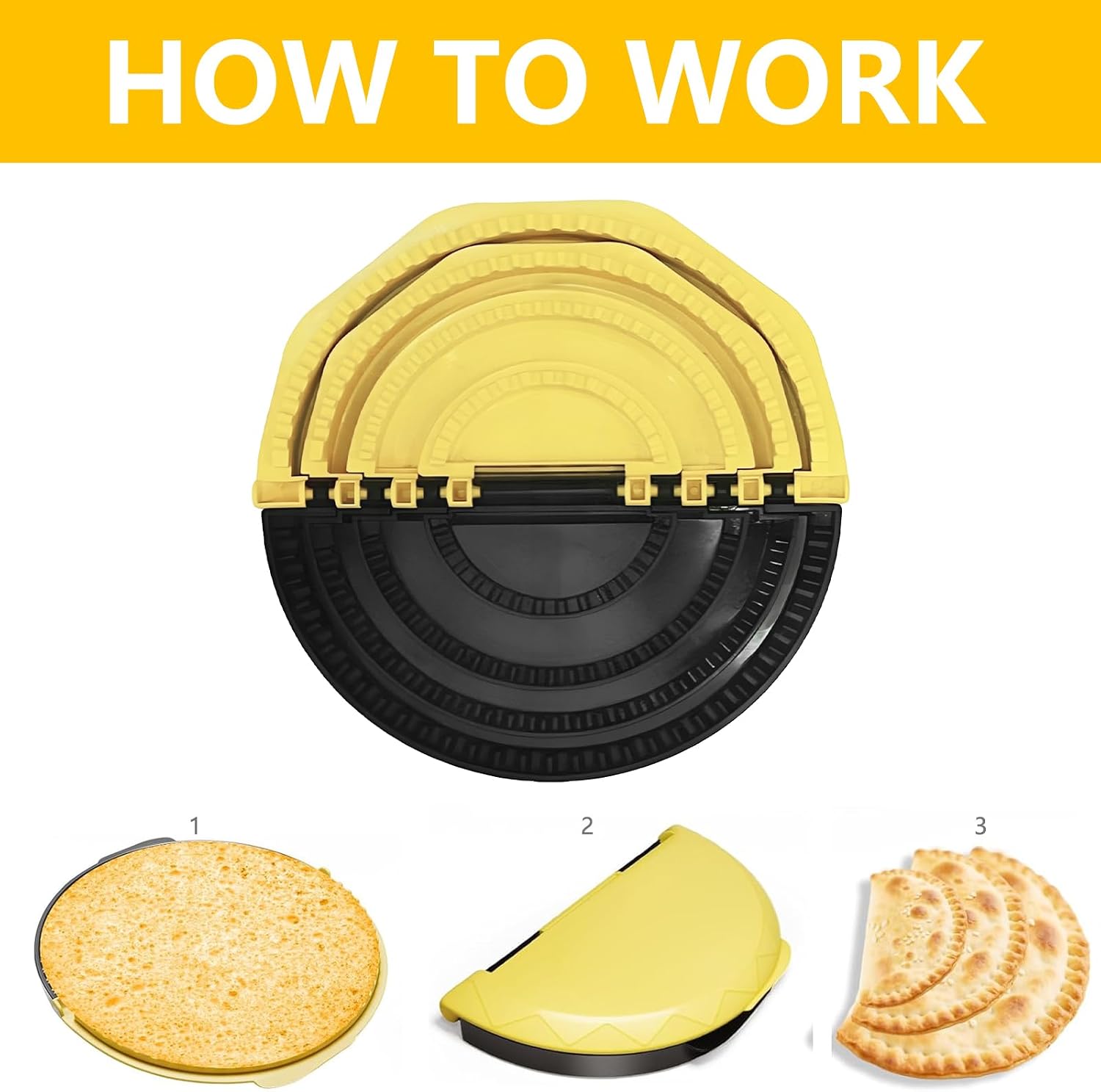 4 In 1 Tortilla Sealer，Adjustable Quesadilla Crimper4"- 6"-8''-10"，Sealer Crimper For Tortilla、Quesadilla、Dumplings、Sandwich