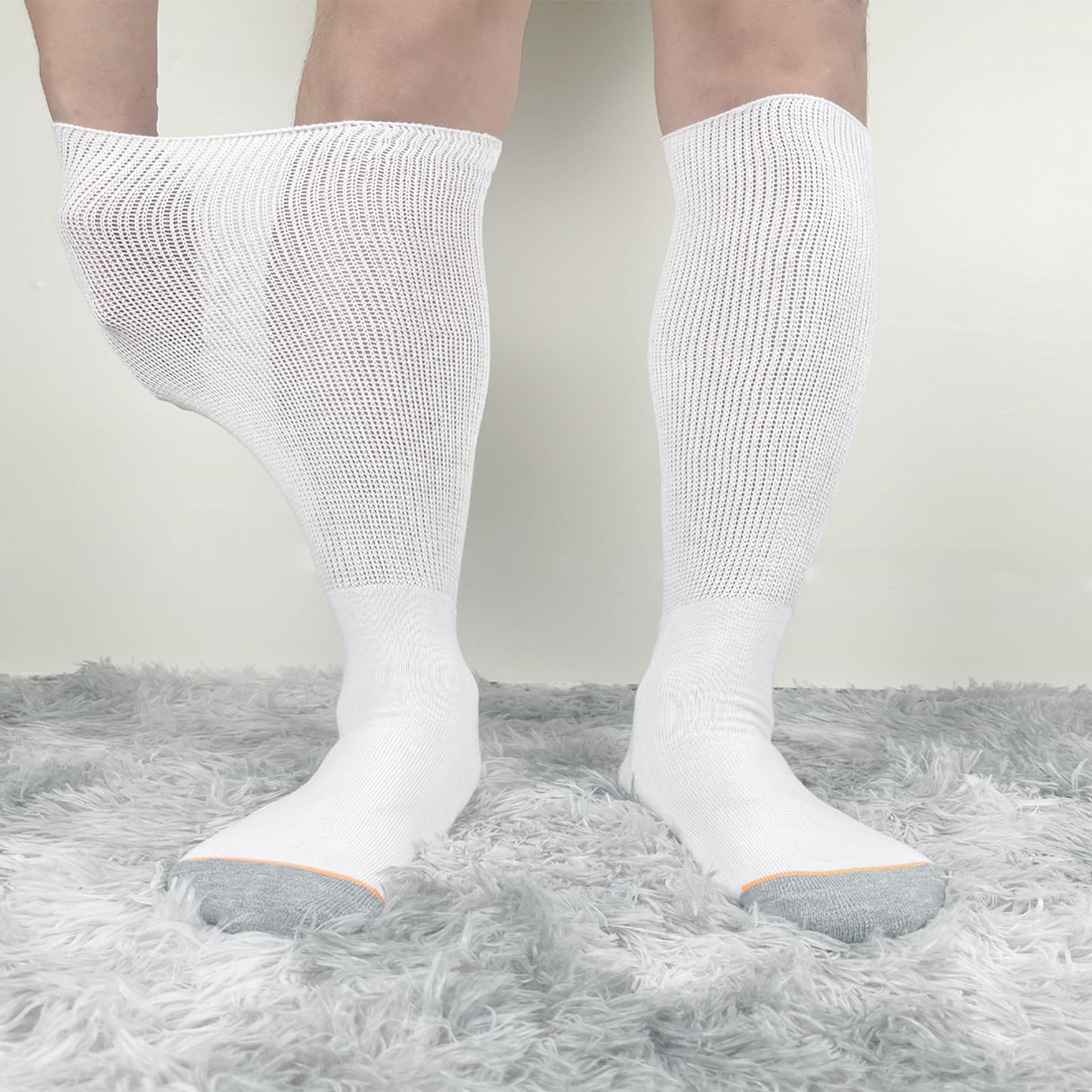 2 pares de calcetines para botas de caminar, calcetines transpirables para botas quirúrgicas, ortopédicos quirúrgicos para hombres y mujeres, color blanco, Blanco, talla única