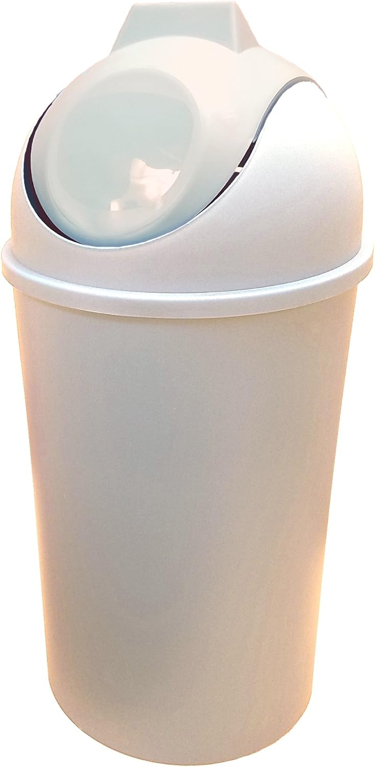 Starplast Flip Top Trash BinPearl White Home & Kitchen