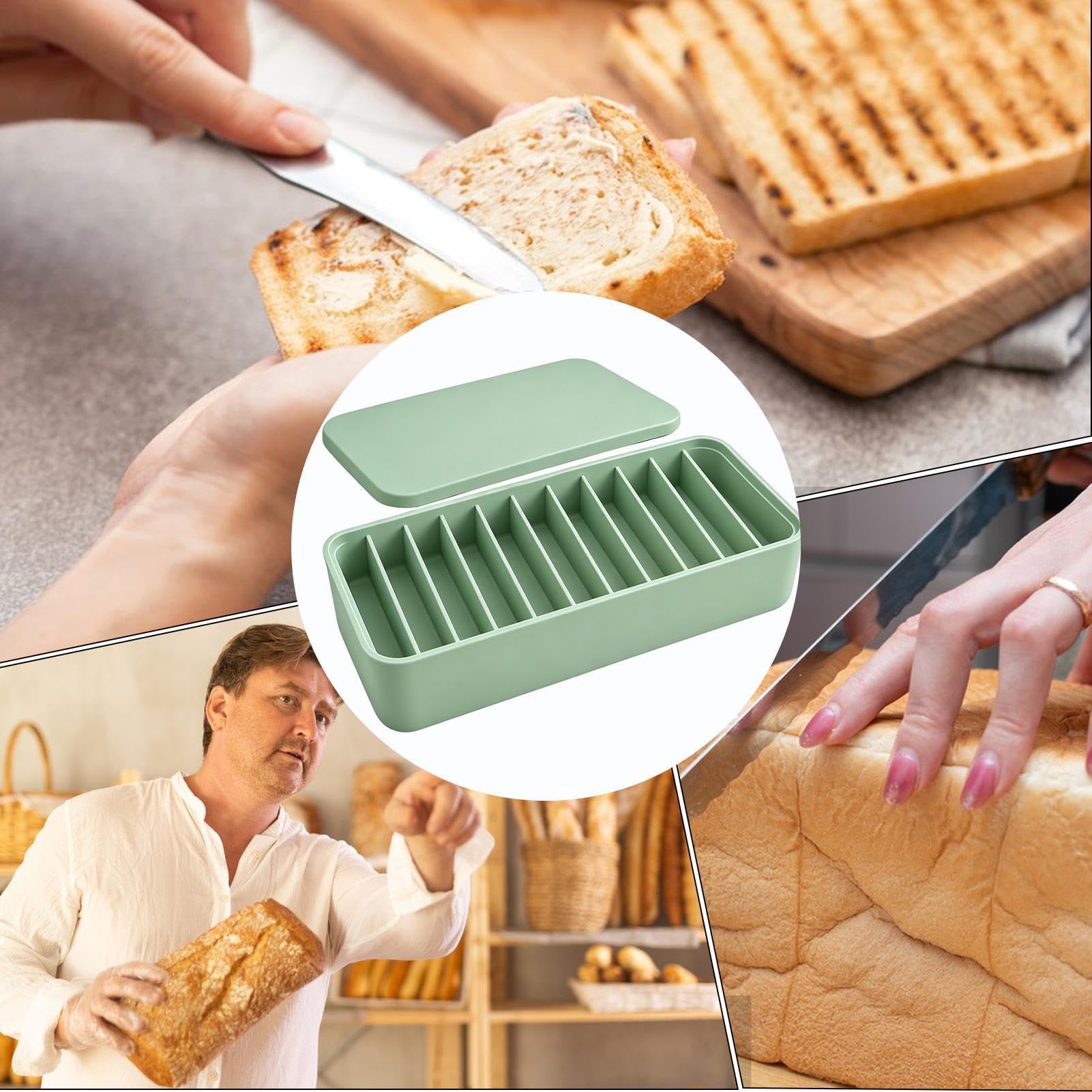 Generisch Brotkasten Luftdicht 11-Fach Silikon Einzelaufbewahrer Luftdicht