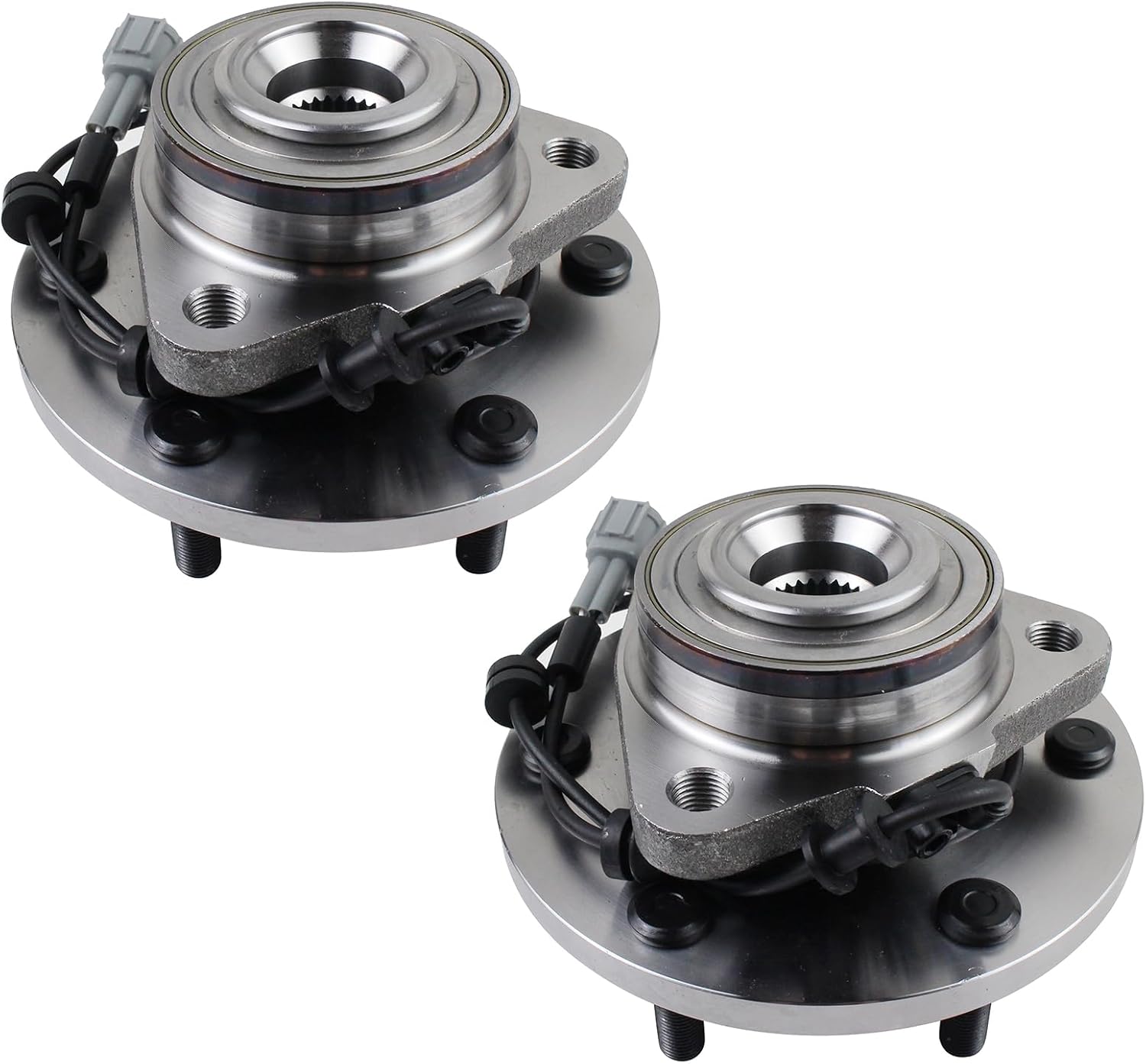 PAROD Pair of 2 Front 515125 4WD Wheel Hub Bearing Assembly Fit for 2008-2010 Infiniti QX56, 2008-2012 Nissan Armada, Titan 6Lugs w/ABS