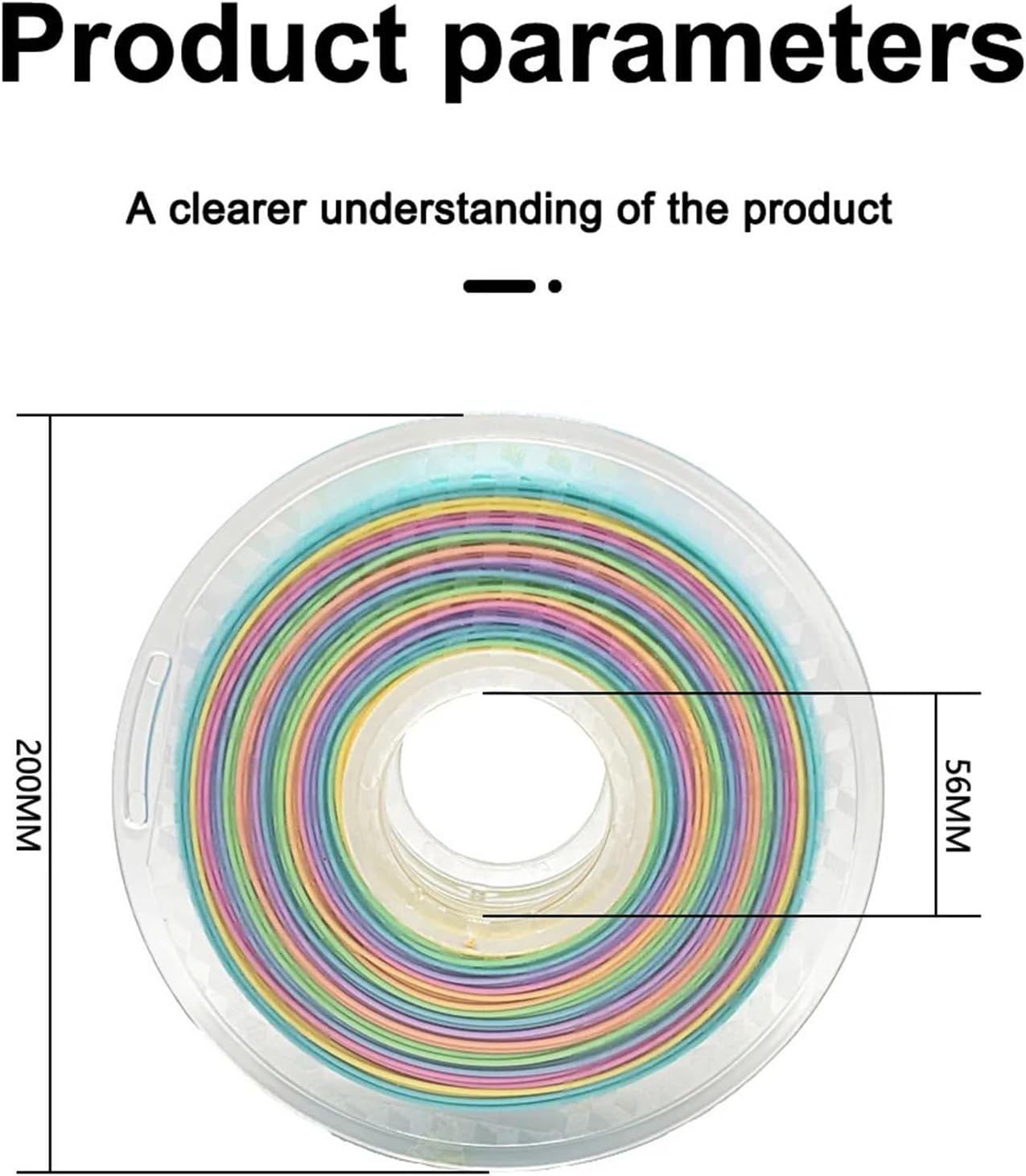 for 3DSWAY 3D Printer consumables PLA Rainbow Gradient Multi-Color FDM Printing Filament Material 1.75mm 1kg