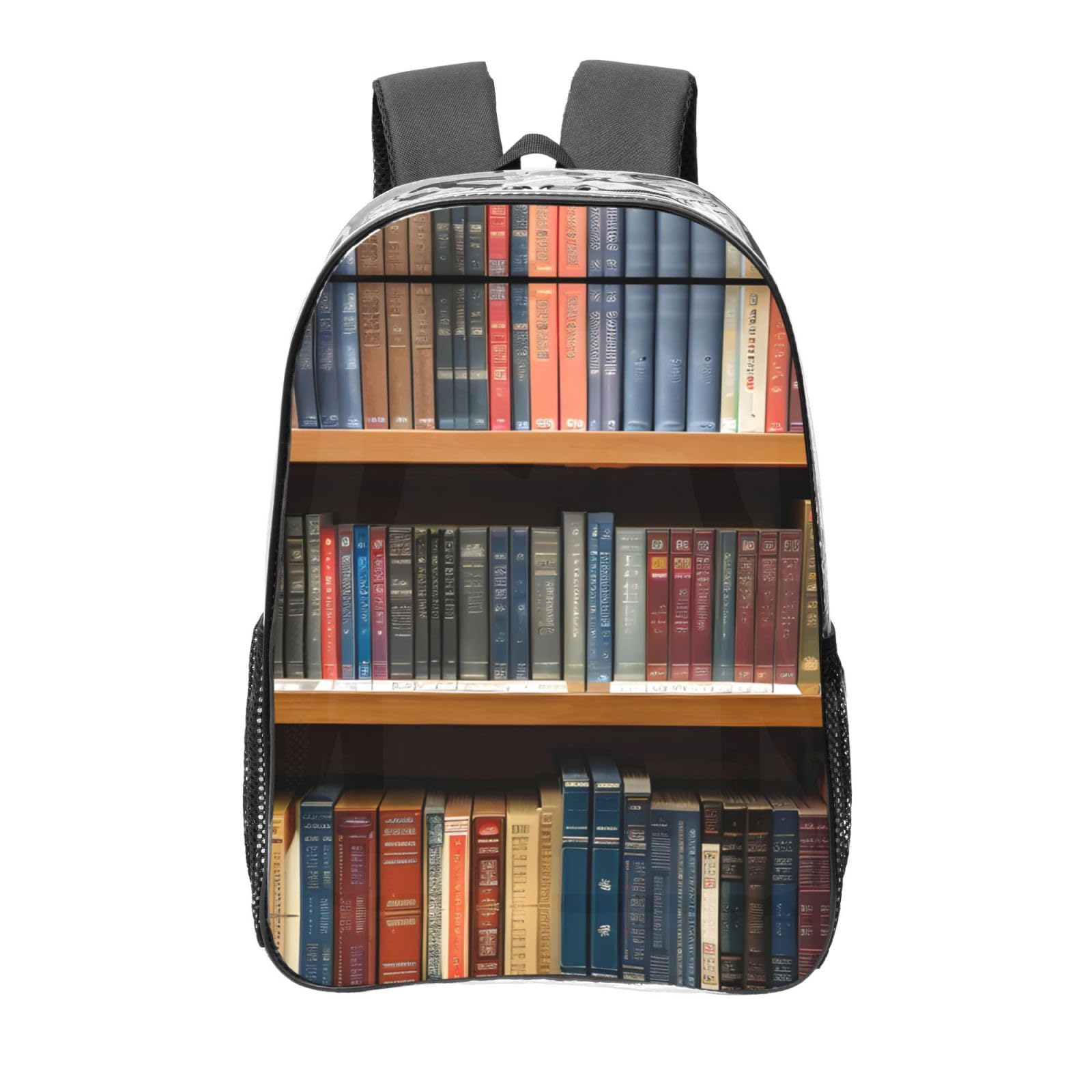 Sac à dos transparent avec poches style décontracté noir taille unique - 8