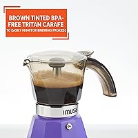 Vista 4 de IMUSA Cafetera Eléctrica de Espresso de 3 o 2 Tazas, Morado