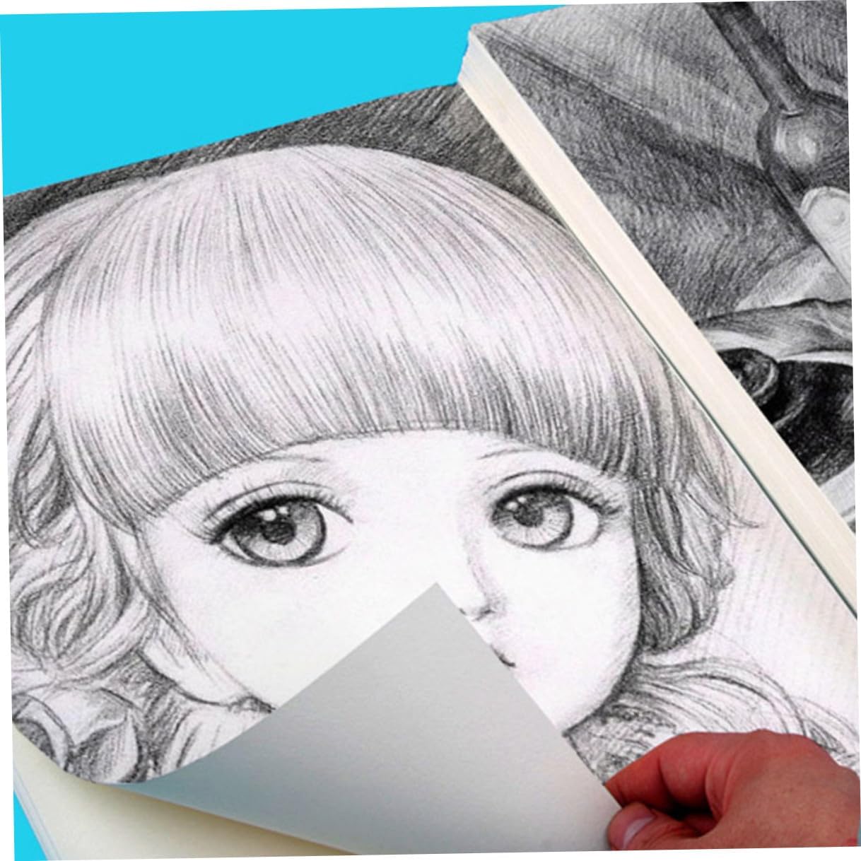 MINAOLULUS 40 Sheets Thick Sketch Drawing Paper for Artists Multi-Purpose Blank Art for Painting Writing Watercolor and Craft Projects White Paper for School and Professional Use