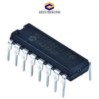 Microchip MCP3008-I/P MCP3008 8-Channel 10-Bit A/D Converters SPI Breadboard-Friendly IC (1 Piece)