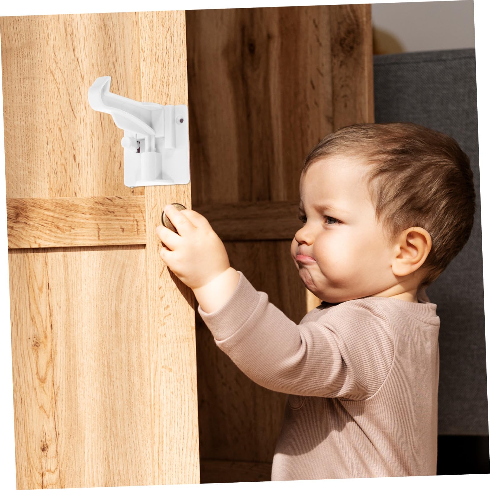 LIFKOME 12 pièces Sécurité Garçon Fille Invisibles pour Tiroirs et Armoires Loquets Sans Perçage Faciles à Installer Protection Garçon Fille Antichoc pour Meubles