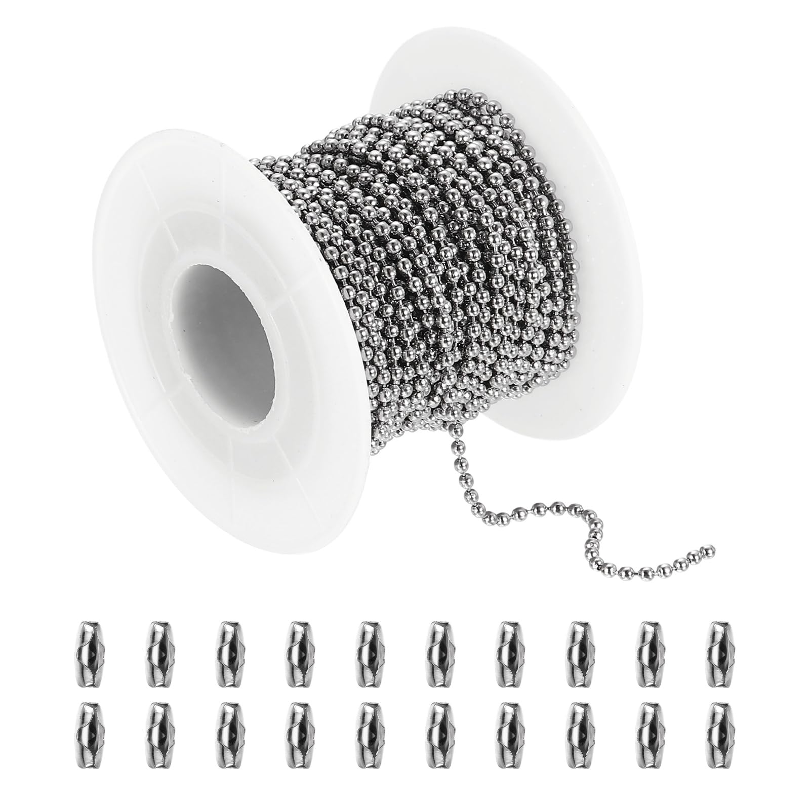 Chaîne en acier inoxydable 304 PATIKIL 2mm avec connecteurs pour bijoux durables
