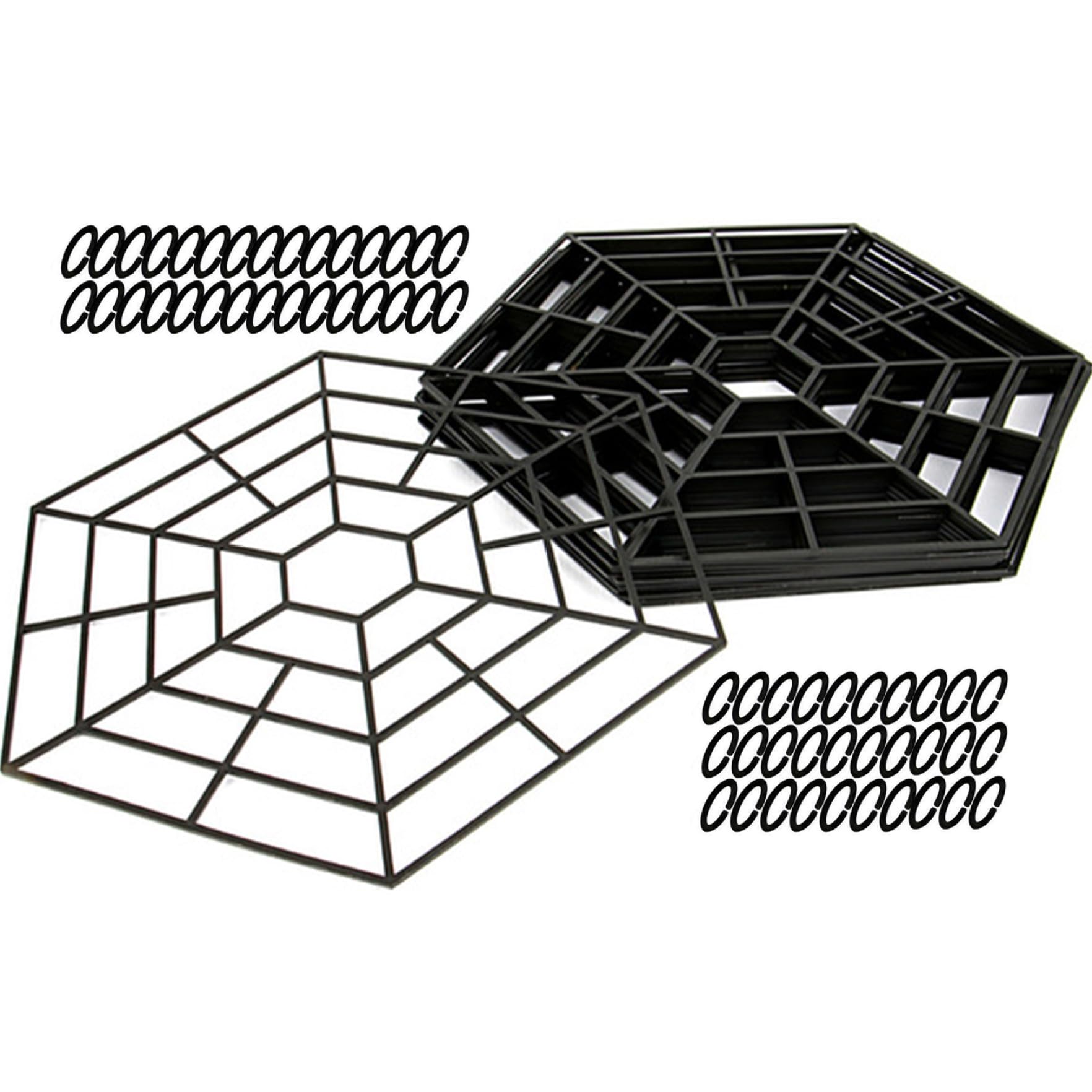 Netting de estanques, 20 piezas/set Hexagonal Pond Guard Cover Cover, Nylon Pond Net, accesorios de estanques protectores para cuervos resistentes a las garzas, cubiertas de estanques para estanques