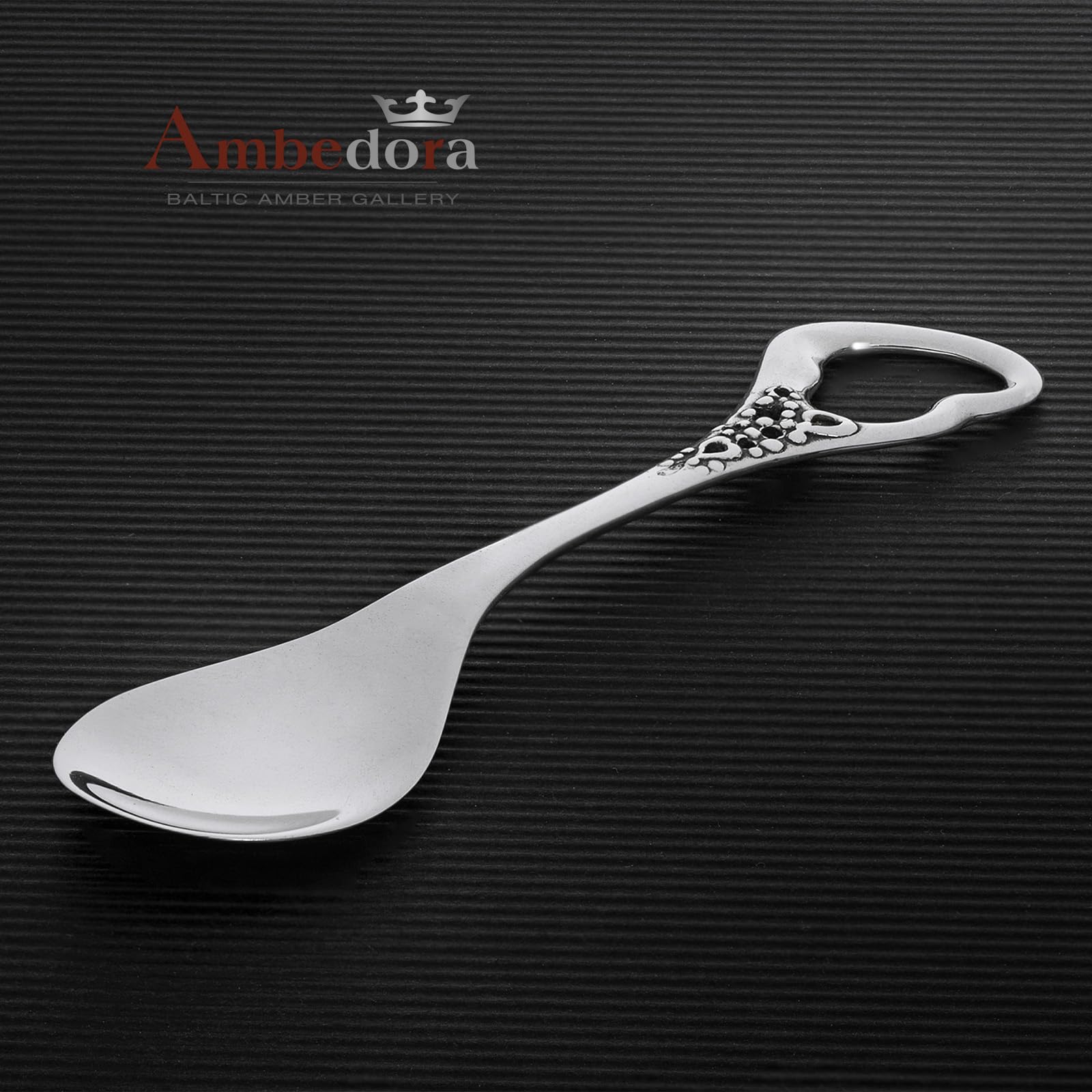Cucchiaio piccolo in argento sterling con incisione, regalo per battesimo o nascita di un bambino